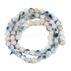 Brins de perles de pierre de glacierite de glace bleue naturelle&nbsp;G-B092-A01-01