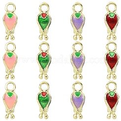 12 stücke 4 farben rack beschichtung legierung emaille charms&nbsp;FIND-YW0012-51