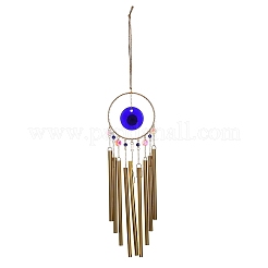 Boho-Glas-Windspiel mit bösem Blick&nbsp;HJEW-G028-02