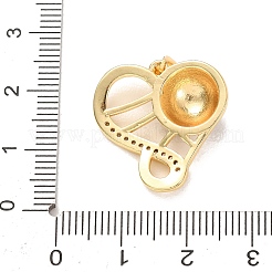 Messing micro pave klare zirkonia anhänger&nbsp;KK-P352-04A-G