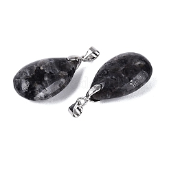 Pendentifs en larvikite naturelle&nbsp;G-N362-03P-01