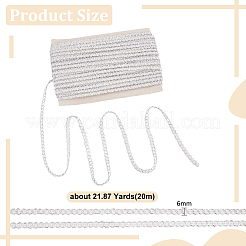 Fil de polyester et bordure en dentelle tressée en filigrane&nbsp;OCOR-WH0097-13A