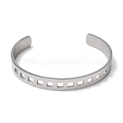 Armreifen mit Aussparungen aus Edelstahl 304 für Damen&nbsp;BJEW-H644-11P