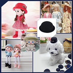 15 runder Fascinator-Hut aus Stoff für Puppen&nbsp;DIY-BC0015-98B