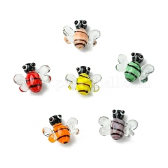 6pcs 6 Farben handgemachte Bunte Malerei-Perlen&nbsp;LAMP-FS0001-55
