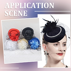 8 Stück 8 Farben Stoff Pillbox Stewardess Fascinator Hut Basis für Millinery&nbsp;AJEW-GF0010-95