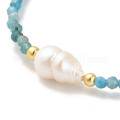 Braccialetti di perle di apatite naturale&nbsp;BJEW-E098-07G-02