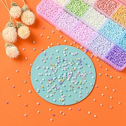 5250 Stück 15 Farben 8/0 undurchsichtige Milchglas-Saatperlen&nbsp;SEED-YW0001-74-A