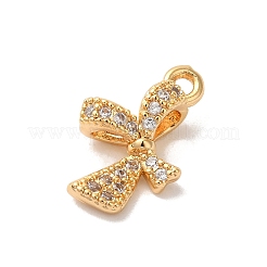 Pendenti in zirconi cubici trasparenti in micro pavè di ottone&nbsp;KK-M294-08G-02