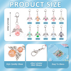 20 pendentif décoratif en alliage et verre&nbsp;PALLOY-TAC0211