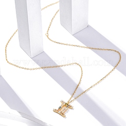 925 collar de cadena tipo cable con colgante de constelación de circonita cúbica de colores de plata esterlina para mujer&nbsp;STER-R009-01G-04