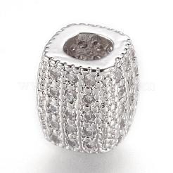 Perline zirconi micro pave  in ottone&nbsp;ZIRC-F062-14