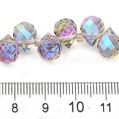 FilI di perline in vetro placcato&nbsp;X-EGLA-D030-17K