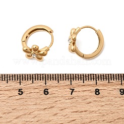 Pendientes de aro de acero inoxidable 304 con rhinestone para el día de San Valentín&nbsp;EJEW-P344-04G