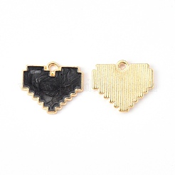 Pendentifs en émail d'alliage plaqué or léger&nbsp;ENAM-R136-48D