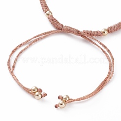Fabricación de pulsera de cordón trenzado de poliéster ajustable&nbsp;AJEW-JB00892-08
