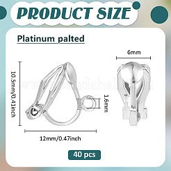 40 paio di orecchini a clip in argento sterling&nbsp;STER-BC0004-56B