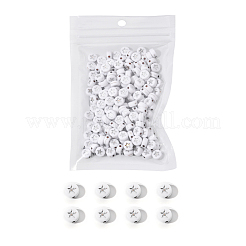 Weiße undurchsichtige Acrylperlen&nbsp;PACR-YW0001-04B