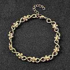Bracciali a catena con maglie infinite in acciaio inossidabile 304 per donna&nbsp;BJEW-K226-14B-G