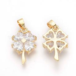 Colgantes de Latón Cubic Zirconia&nbsp;KK-R015-112G