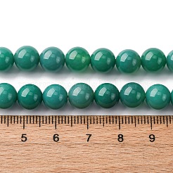 Natürliche grüne Onyx Achat (gefärbt und erhitzt) Perlen Stränge&nbsp;G-K393-A03-8mm