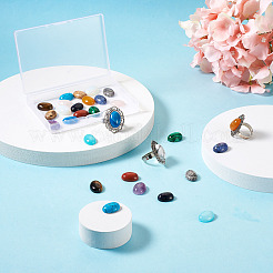 30pcs 15 cabochons de pierres précieuses naturelles et synthétiques de style&nbsp;G-KS0001-08