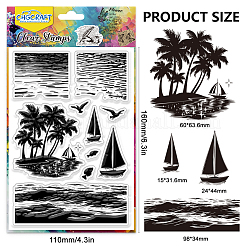 Timbri trasparenti in plastica pvc&nbsp;DIY-WH0618-0241
