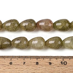 Perles de verre craquelé cuites au four&nbsp;DGLA-N019-03A-09