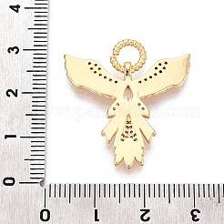 Kubisch Zirkonia aus Messing mit Mikropavé und Glasanhängern&nbsp;KK-U055-10G-01