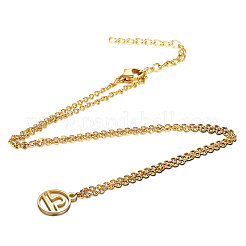 201 colliers pendentifs en acier inoxydable&nbsp;LS-NJEW-S063-TN506-7