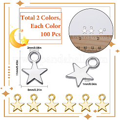 200 pz 2 ciondoli in lega di colori&nbsp;FIND-SC0023-74