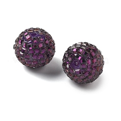 Perles en acrylique avec strass&nbsp;OACR-D307-01G-20mm