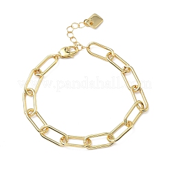 Messing Büroklammer Kette Armbänder&nbsp;BJEW-C138-01G