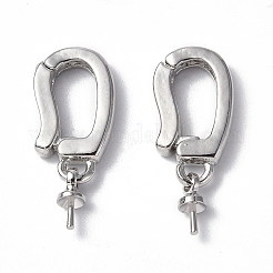 Fermagli twister in ottone micro pavé chiaro con zirconi&nbsp;KK-P223-42P