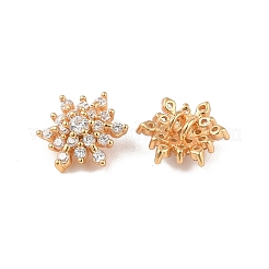 925 silberner Pavé-Anhänger mit Schneeflockenmotiv und klarem Zirkonia&nbsp;STER-O006-04G