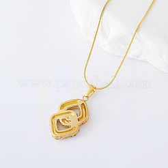 Collier avec pendentif double losange en acier inoxydable pour femme&nbsp;OO5509