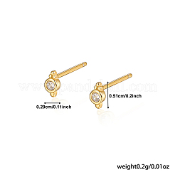 Pendientes de botón de plata esterlina&nbsp;VC4044-2