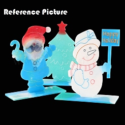 Weihnachtsthema DIY Weihnachtsmann Display Silhouette Silikon Statue Formen&nbsp;LS-DIY-F114-03