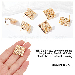 20 pieza de fornituras de aretes de latón&nbsp;KK-BC0007-94