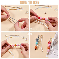 25 x Lesezeichen mit Haken aus Legierung&nbsp;DIY-GL0006-31