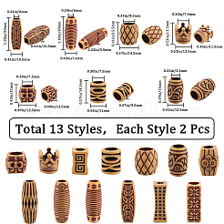 26 pz 13 stili di perline di plastica per intrecciare i dreadlocks&nbsp;OHAR-GF0001-29