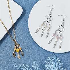 64 pièces 16 styles composants de lustre en alliage de style tibétain&nbsp;PALLOY-SC0003-48