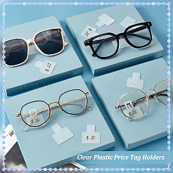 100 funda transparente de PVC para etiquetas de precio de gafas.&nbsp;CDIS-GA0001-03