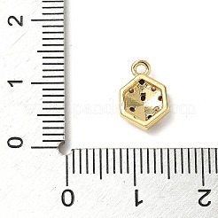 Breloques en laiton avec zircone cubique de micro pave&nbsp;KK-I276-39G