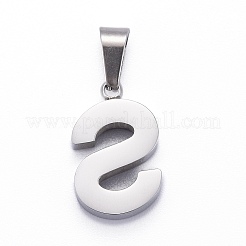 Pendenti con lettere in acciaio inossidabile 304 anti-ossidazione&nbsp;LS-STAS-H127-S-P