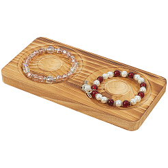 Buche Holz Schmuck Armband Finger Ring Display Halter Tablett&nbsp;ODIS-WH0010-02J-02