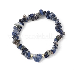 Braccialetti elasticizzati con perline di pietre preziose naturali e ematite sintetica non magnetica&nbsp;BJEW-JB14009