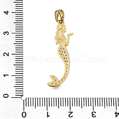 Pendentifs avec zircon cubiques à micro-pavés en laiton&nbsp;CU-CBA3569-02G-B