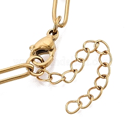 Collane unisex con catena a graffetta in acciaio inossidabile 304 da 4 mm&nbsp;STAS-Q113-14G-04