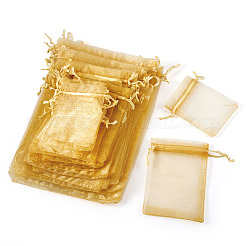 60 stücke 6 arten organza taschen schmuck lagerung beutel hochzeit favor partei mesh kordelzug geschenk&nbsp;OP-TA0001-08